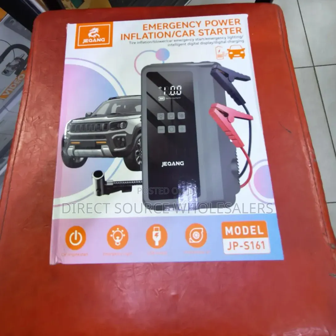 Jeqang 4-in-1 Car Jump Starter With Air Compressor
