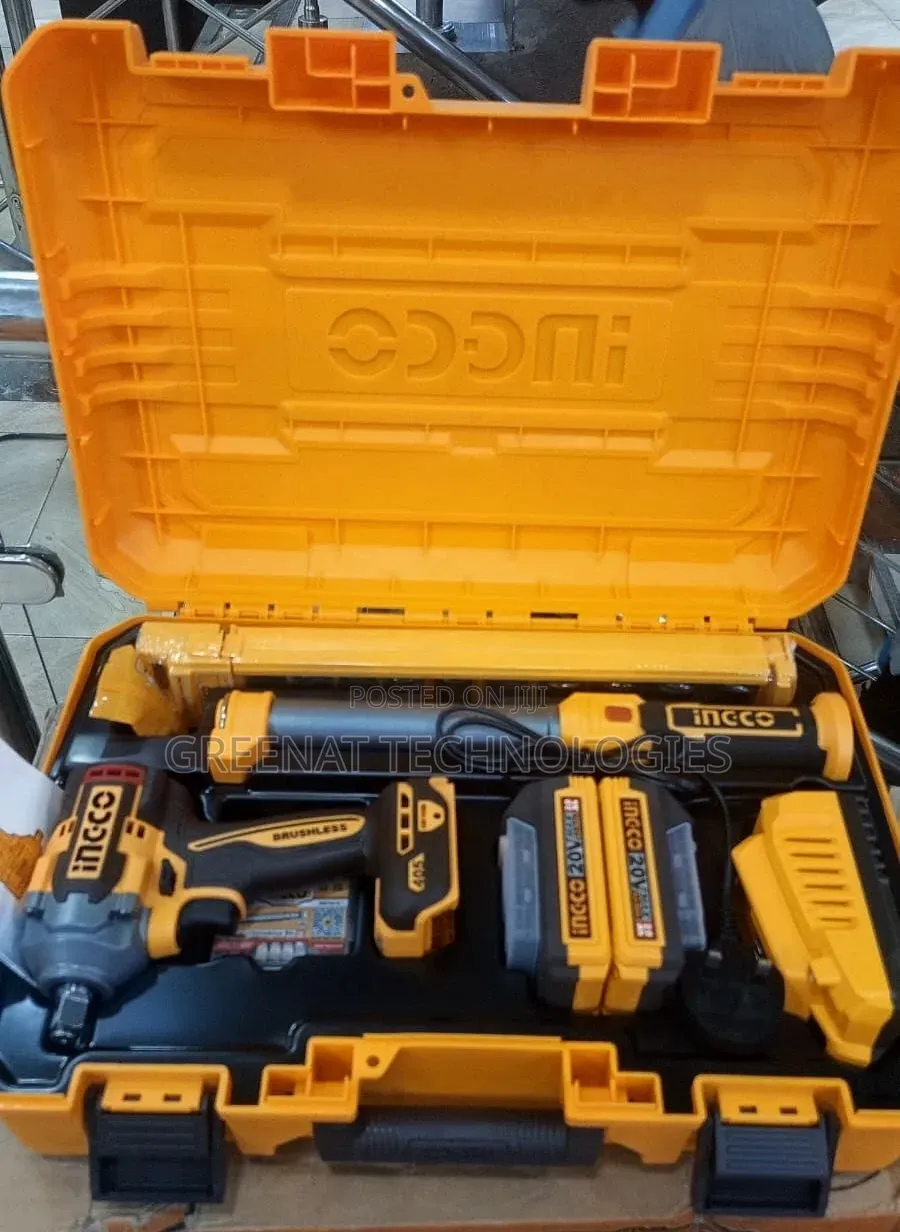 INGCO 20V 2-in-1 Combo Set Impact Wrench + Work Lamp