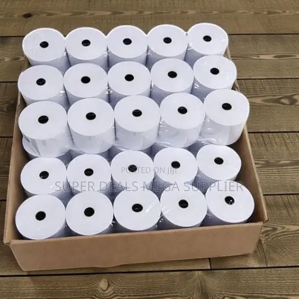 Ultra Smooth Finish 50 Pieces 80mm by 80mm by 13mm Thermal Paper Rolls