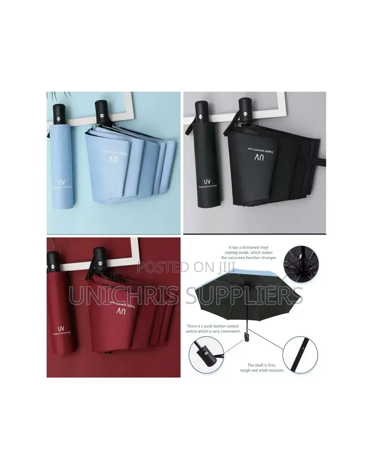 8 Ribs Travel Rain Sun Umbrellas