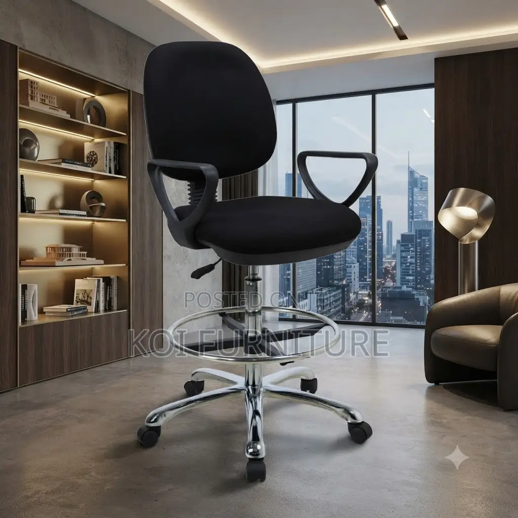 Office Chairs; Mid Back Fabric Office Chair With High Heights
