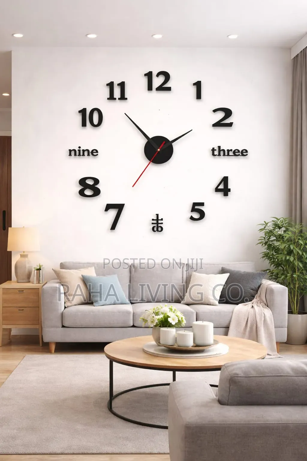 3D Roman Numeral Acrylic Mirror Wall Clock | 120cm | DIY