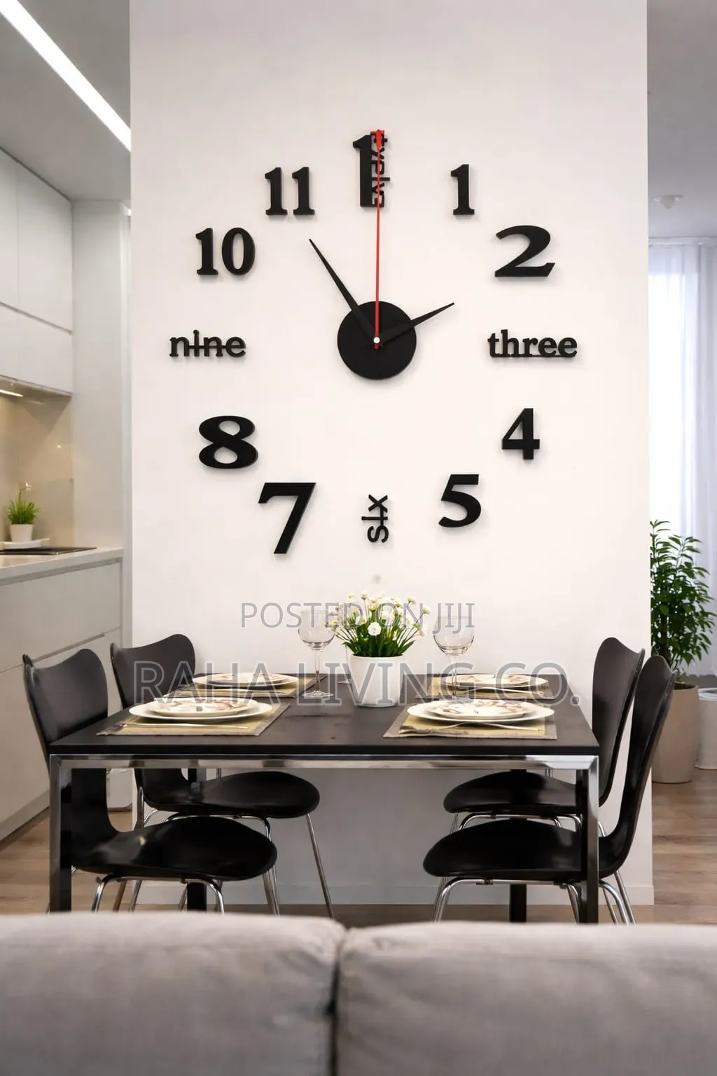 3D Roman Numeral Acrylic Mirror Wall Clock | 120cm | DIY