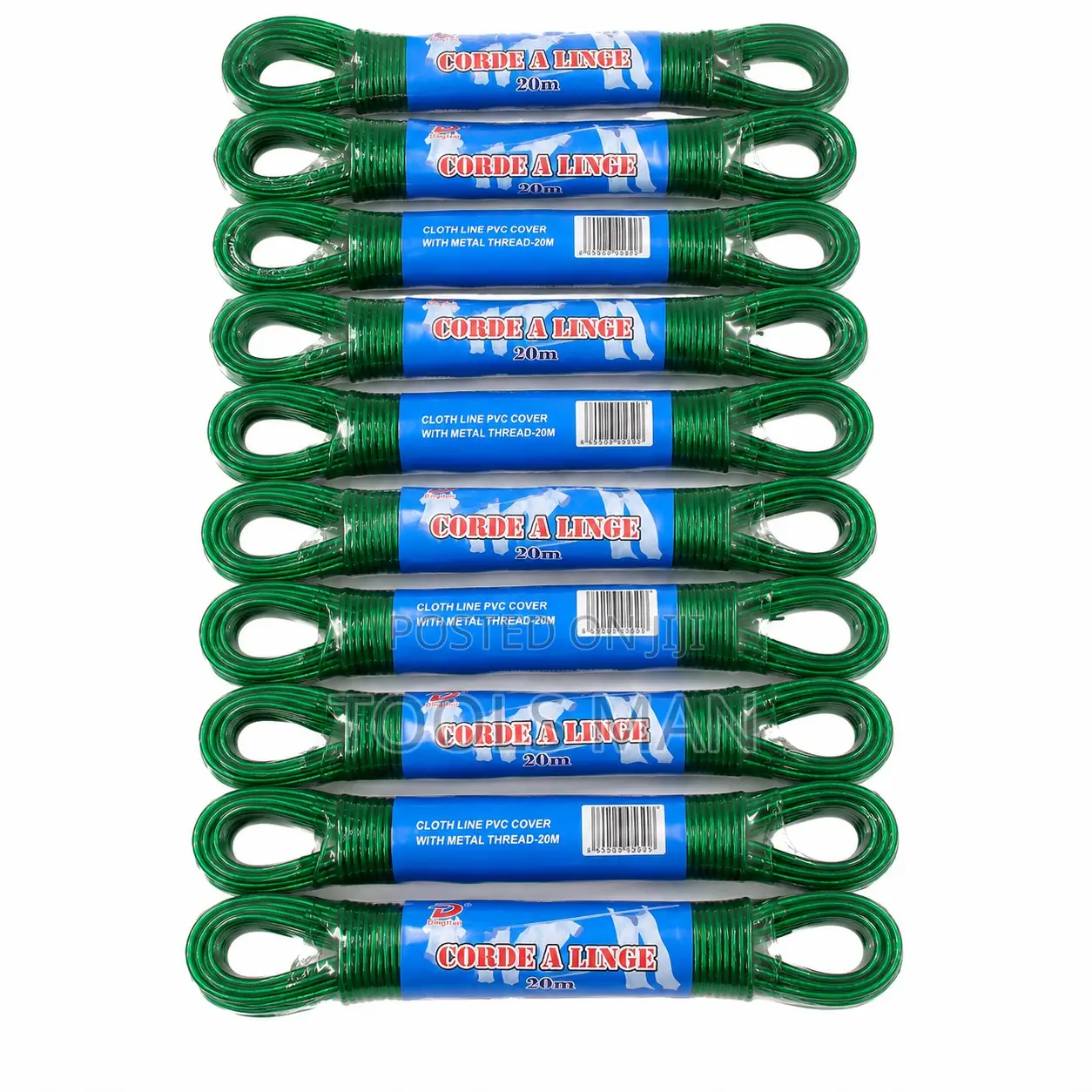 (10 Pcs) 20M PVC Coated Heavy Duty Clothesline Wire Rope/Steel Thread