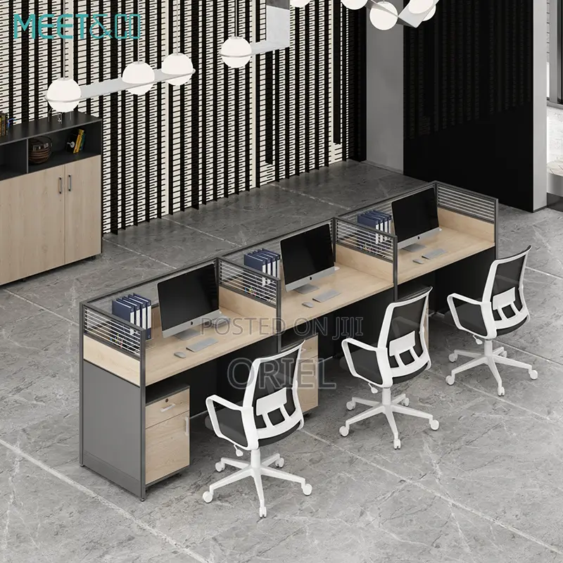 Office Workstation 3-Seater Straight Office Workstation