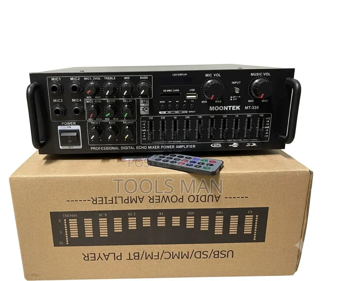 Moontek MT-339 Pro Digital Echo Mixer Power Amplifier With BT/USB.