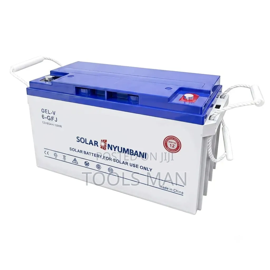 Solar Nyumbani 12V 65AH Deep Cycle Gel Battery for Solar Power.