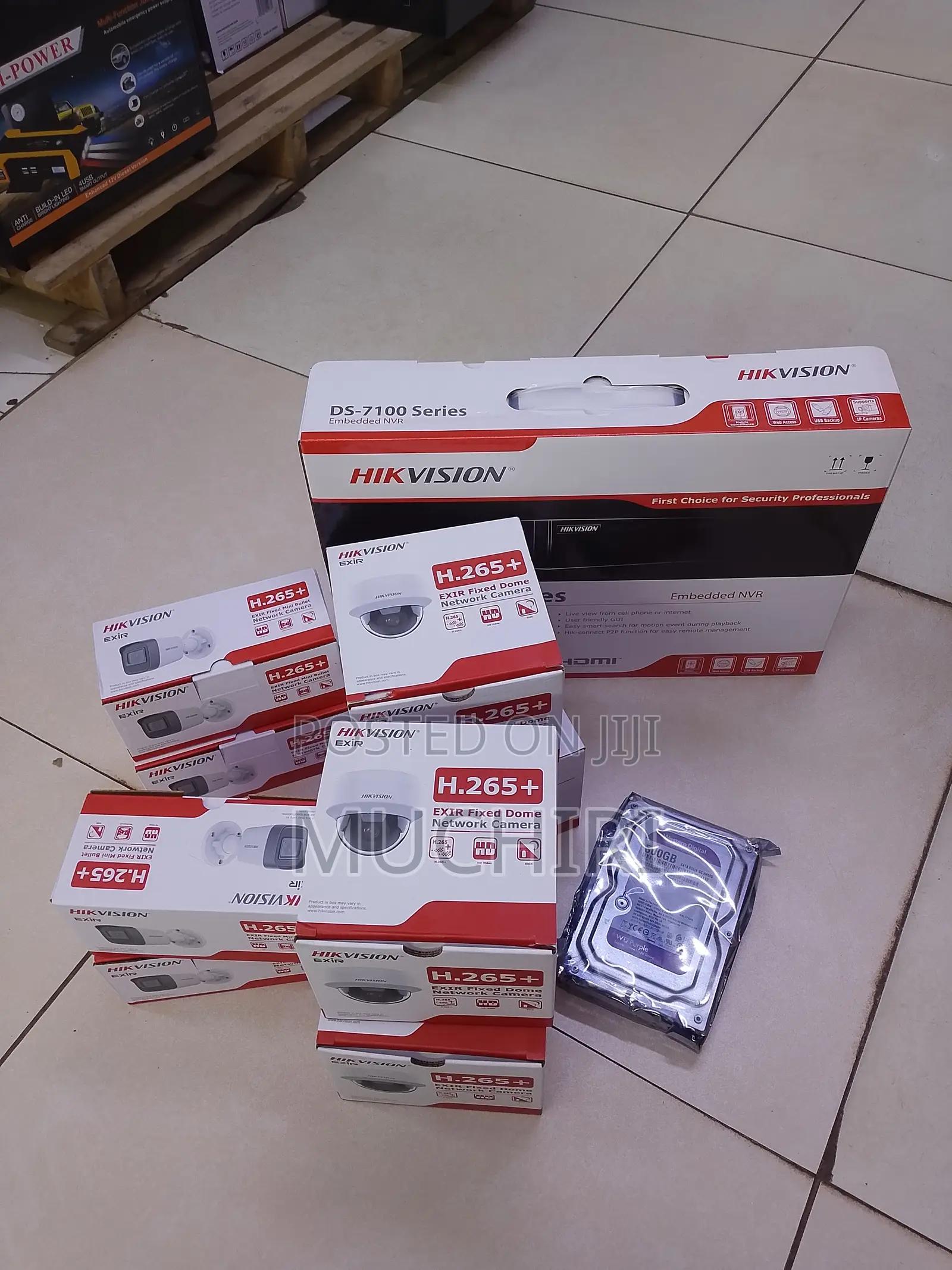 Four 4 Hikvision 2MP IP Network CCTV Cameras Complete System