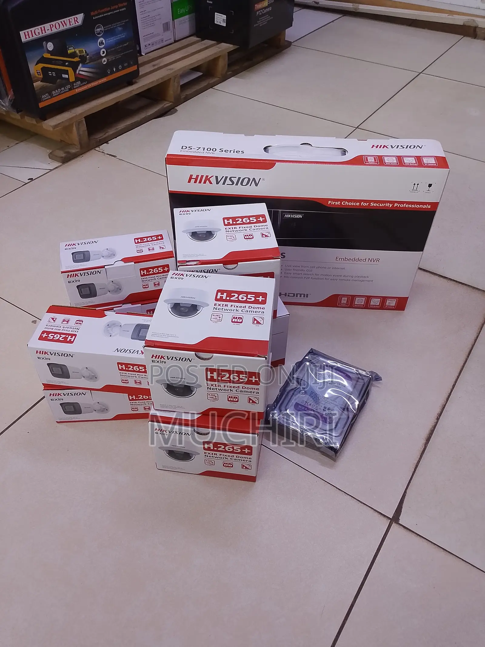 Hikvision 4 2MP IP Network CCTV Cameras Complete System