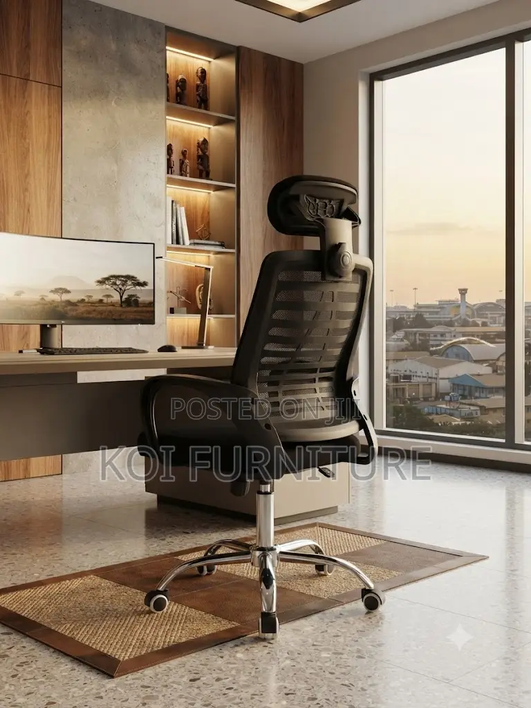 Office Chairs; Adjustable Headrest Office Mesh Chairs