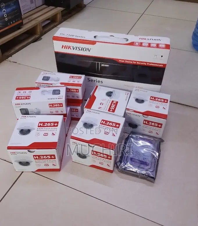 Hikvision 8 Camera 2MP IP Network CCTV Package With NVR Cat6 Cable