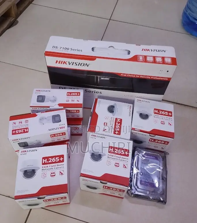 Hikvision 8 Camera 2MP IP Network CCTV Package With NVR Cat6 Cable