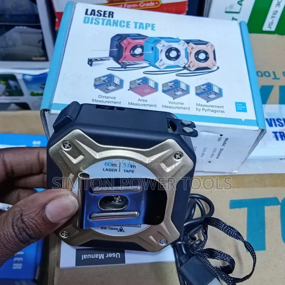 Rechargable 60m Laser Distance Measuring Tape