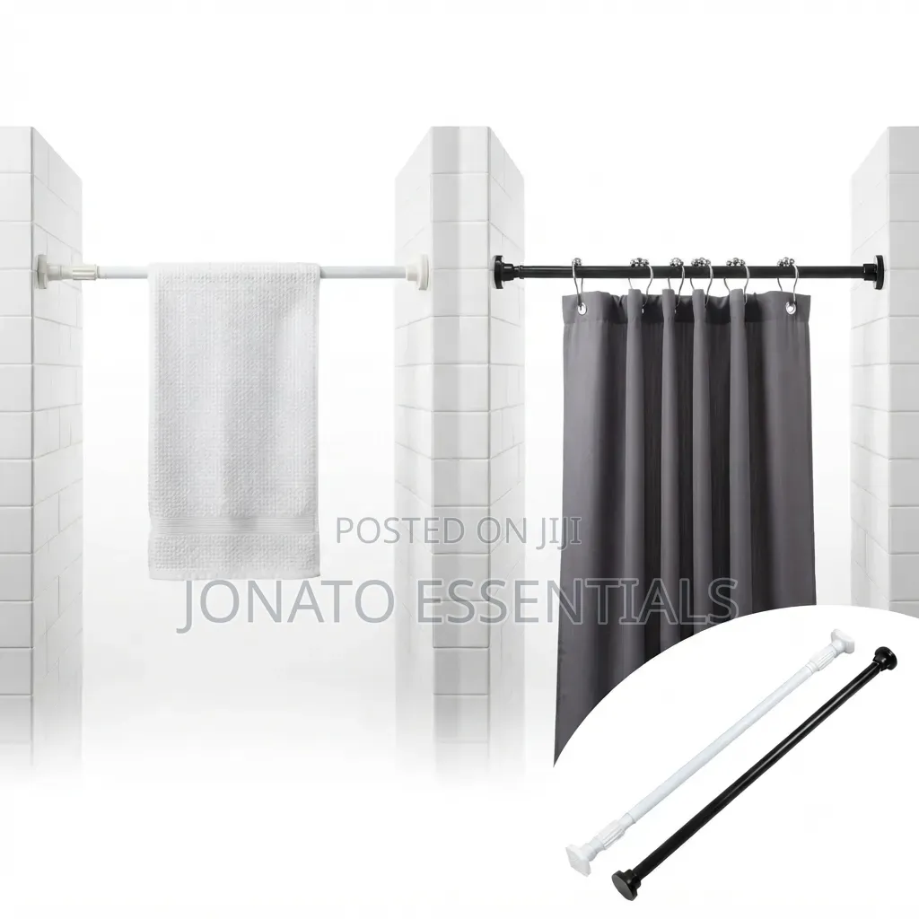 Adjustable Tension Rod, No Drilling Curtain Rod for Home Decor