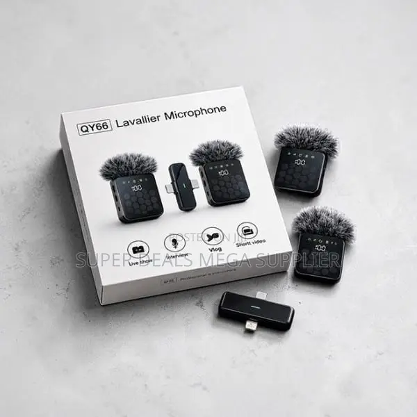 Streaming-Ready 3 in 1 Dual Mics Wireless Lavalier Microphone