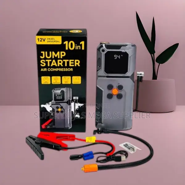 Plug and Play 10-in-1 Car Jump Starter With Digital Air Inflator