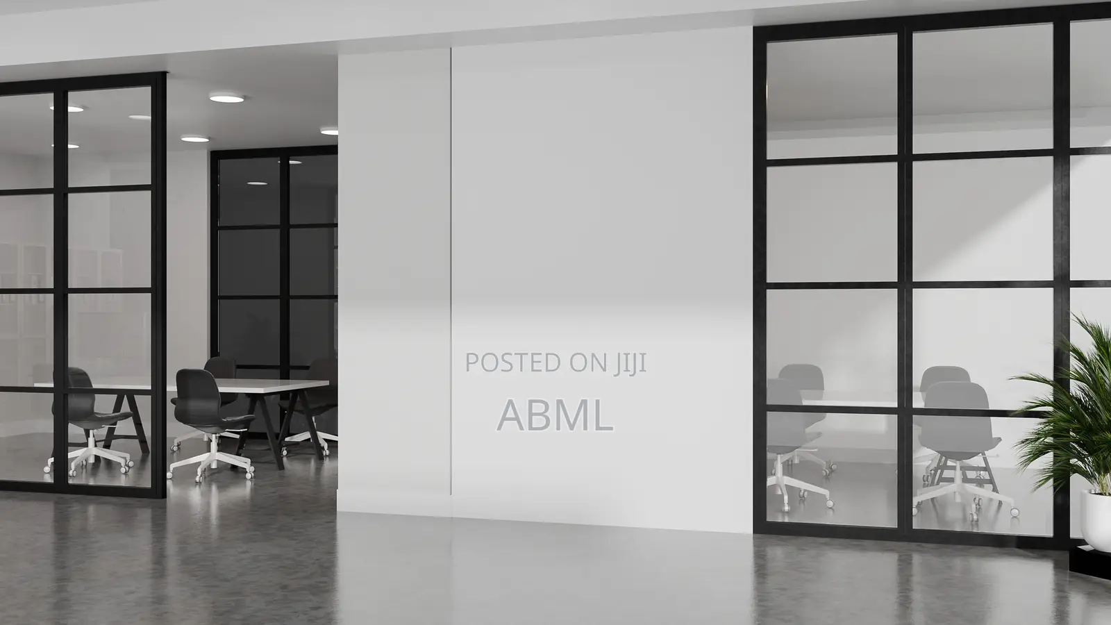 Aluminium and Glass Office Partitions.