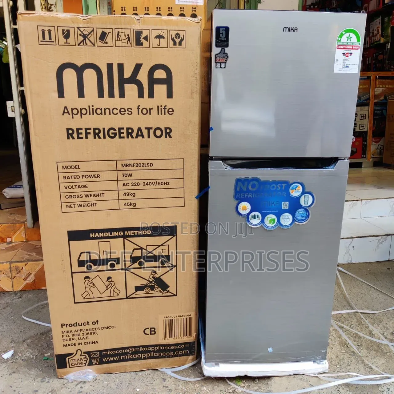 Mika 202Litres Double Door Fridge