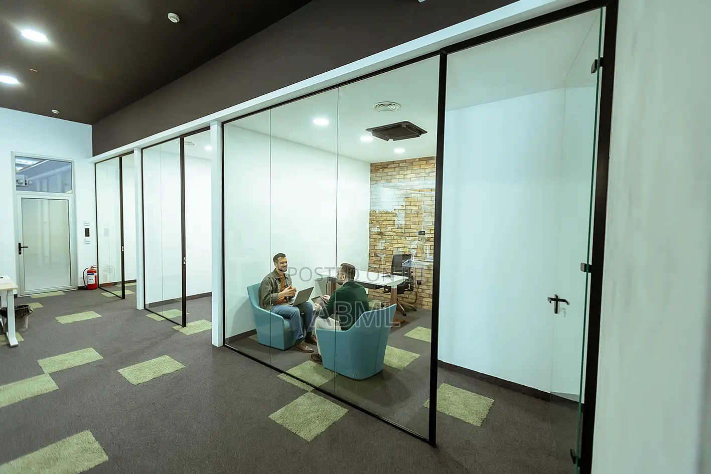 Aluminium and Glass Office Partitions.