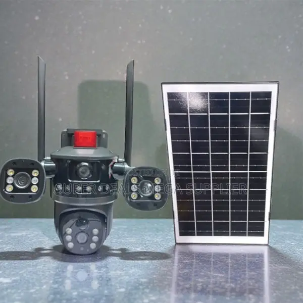 V380 Pro 20MP 4G PTZ Rotating Triple Lens Solar Camera Multiple Users