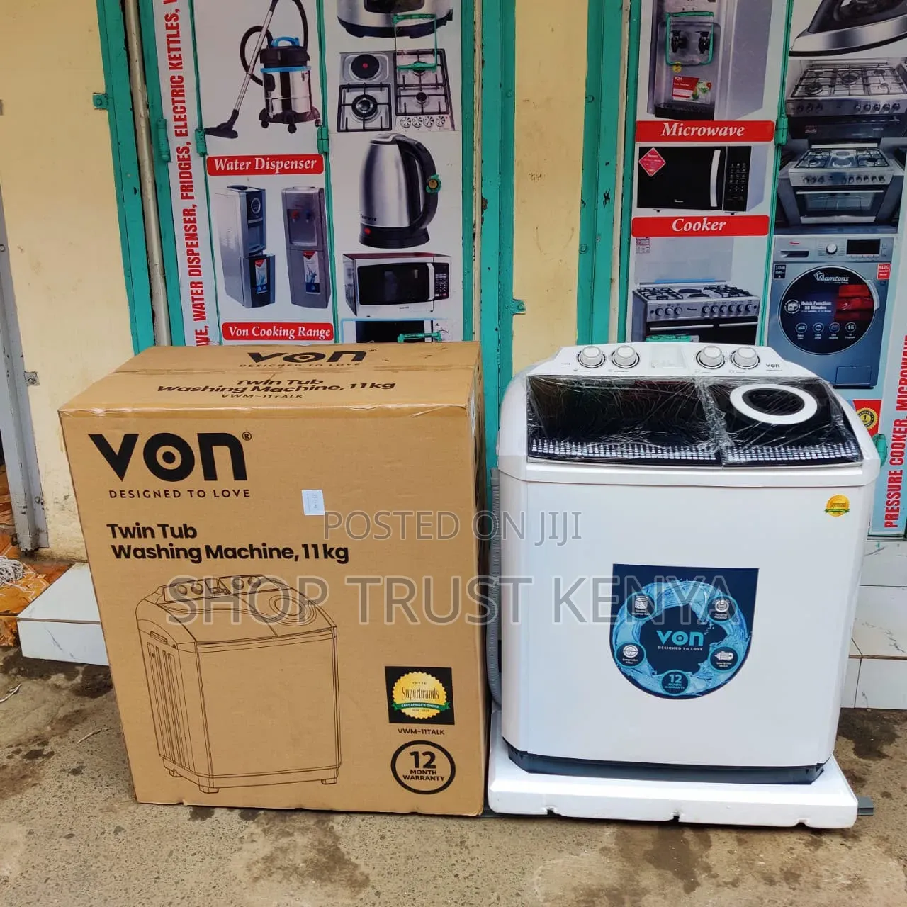 Von 11Kg Washing Machine, Twin Tub