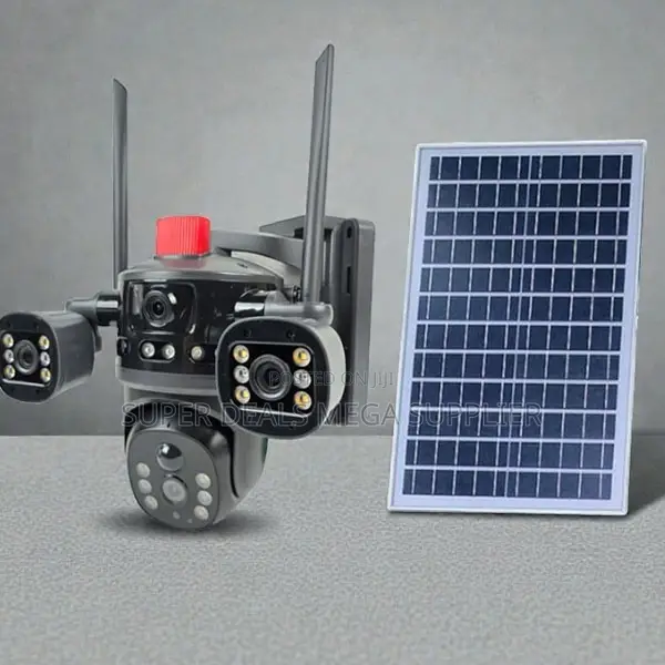V380 Pro 20MP 4G PTZ Rotating Triple Lens Solar Camera Office Security