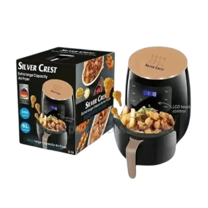 Crispy-Finish Silver Crest 4/5/6/8l Touch Screen Digital Air Fryer