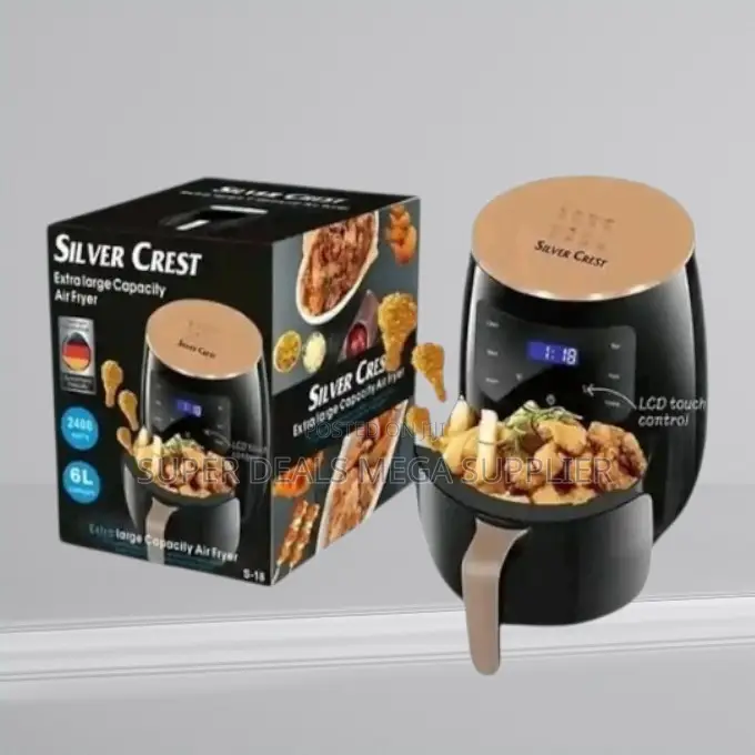 Heat-Efficient Silver Crest 4/5/6/8l Touch Screen Digital Air Fryer