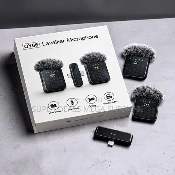 Vlogger-Friendly 3 in 1 Dual Mics Wireless Lavalier Microphone