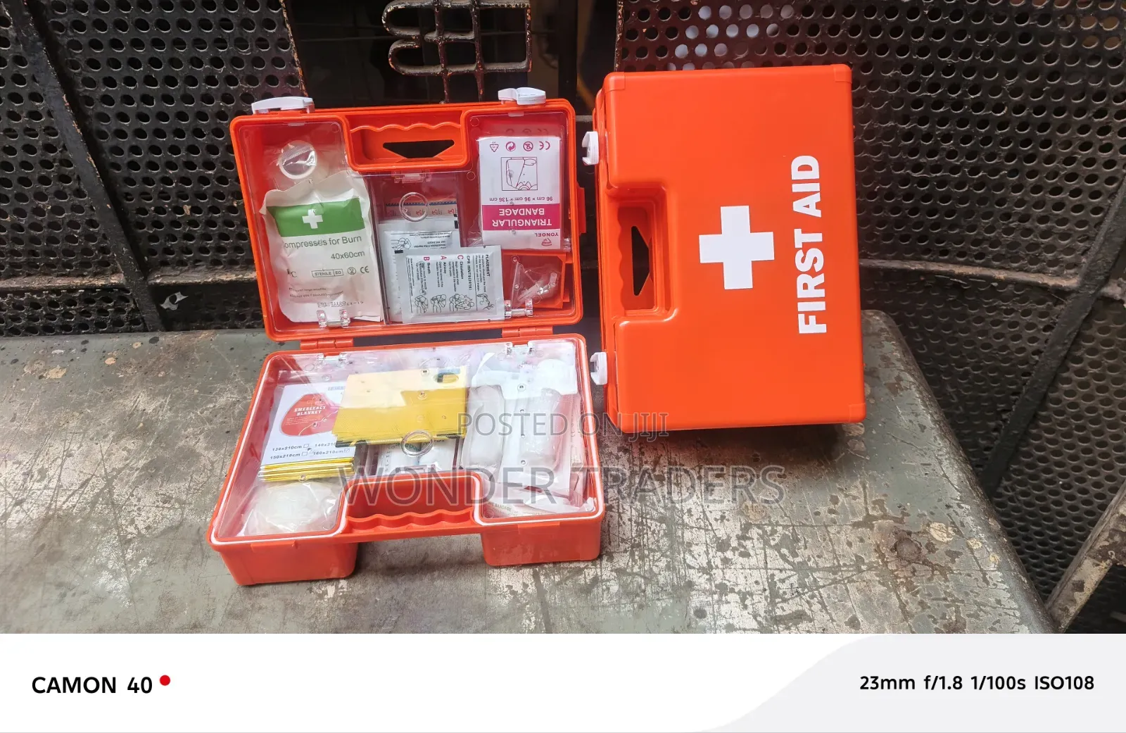 Medium Red First Aid Kit Covering Up to 30 People.