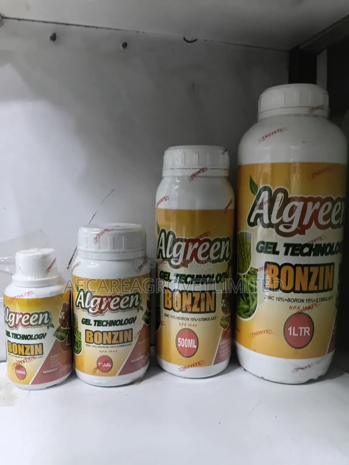 Bonzin Algreen Gel Technology Foliar Fertilizer 100ml, 250ml,500ml, 1L
