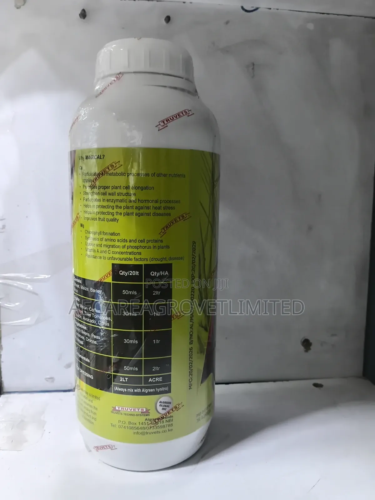 Magical Ca , Mg, B + Stimulants Foliar Fertilizer 1litre
