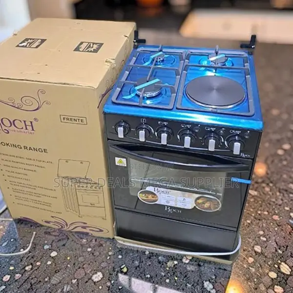 Household-Friendly Free Standing 4 Gas Cooker Burner + Electric Oven