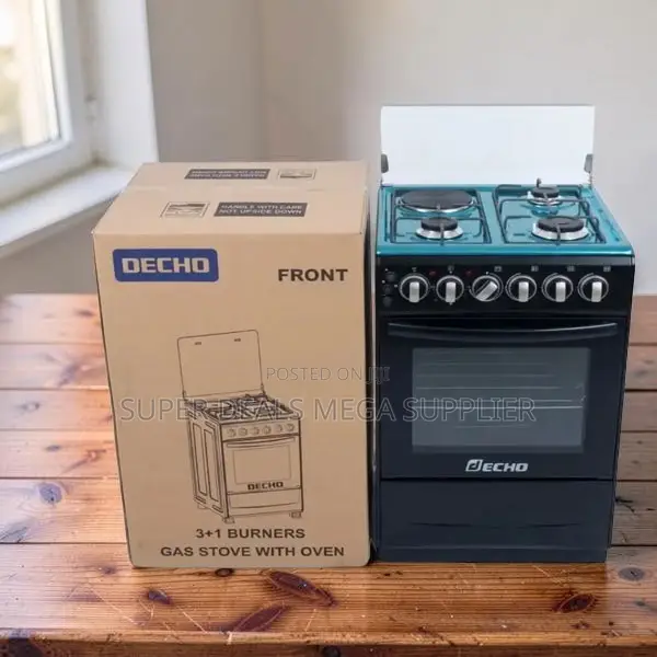 Safe Free Standing 4 Gas Cooker Burner With Electric Oven