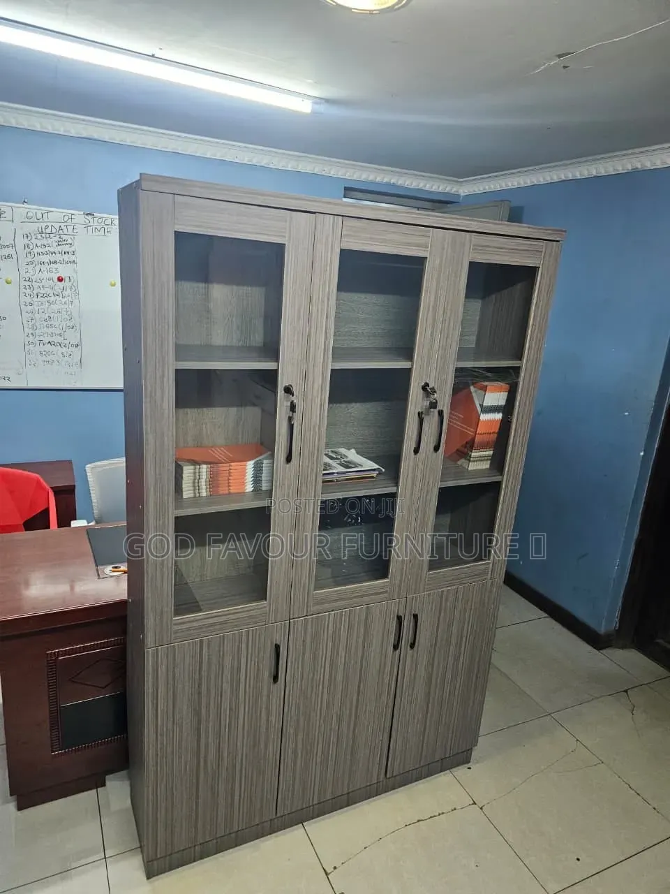 6 Door Office Bookcase Filling Cabinet + Lockable Storage LLJJK