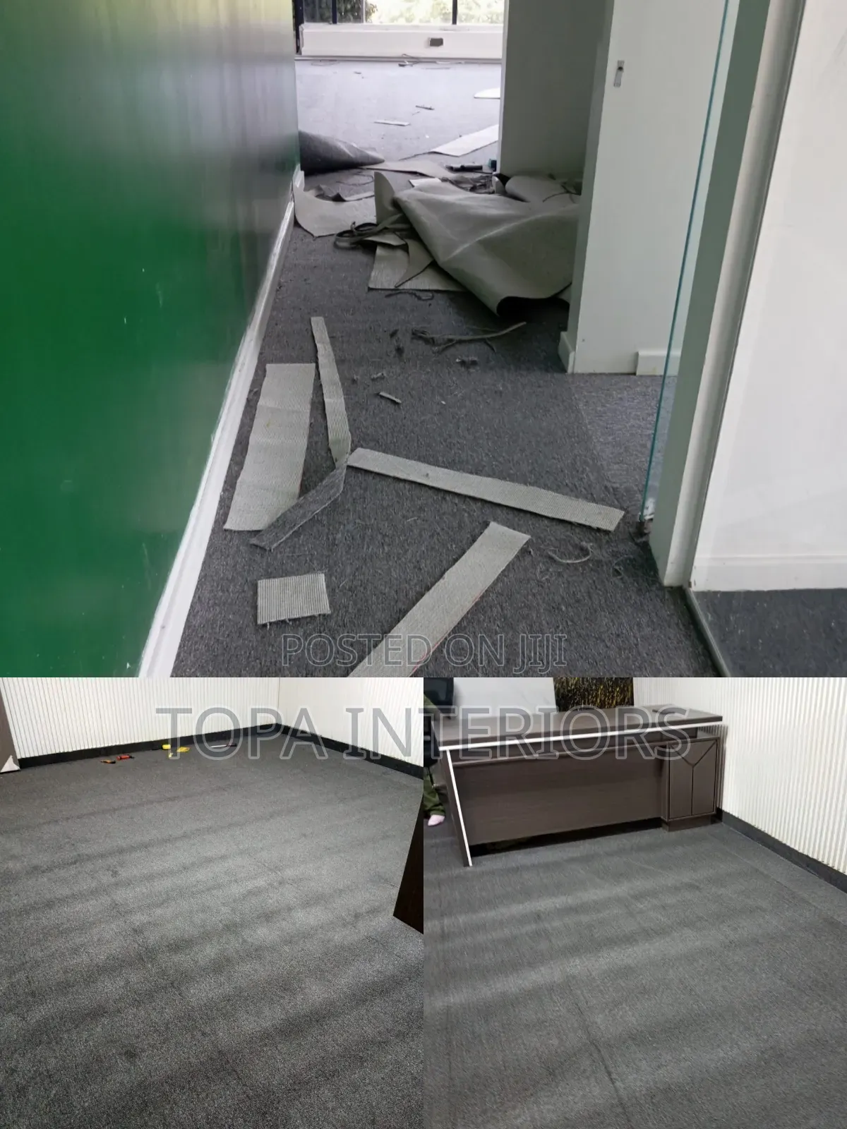 Grey Office Floor Carpets for Wall to Wall Floor Insulation