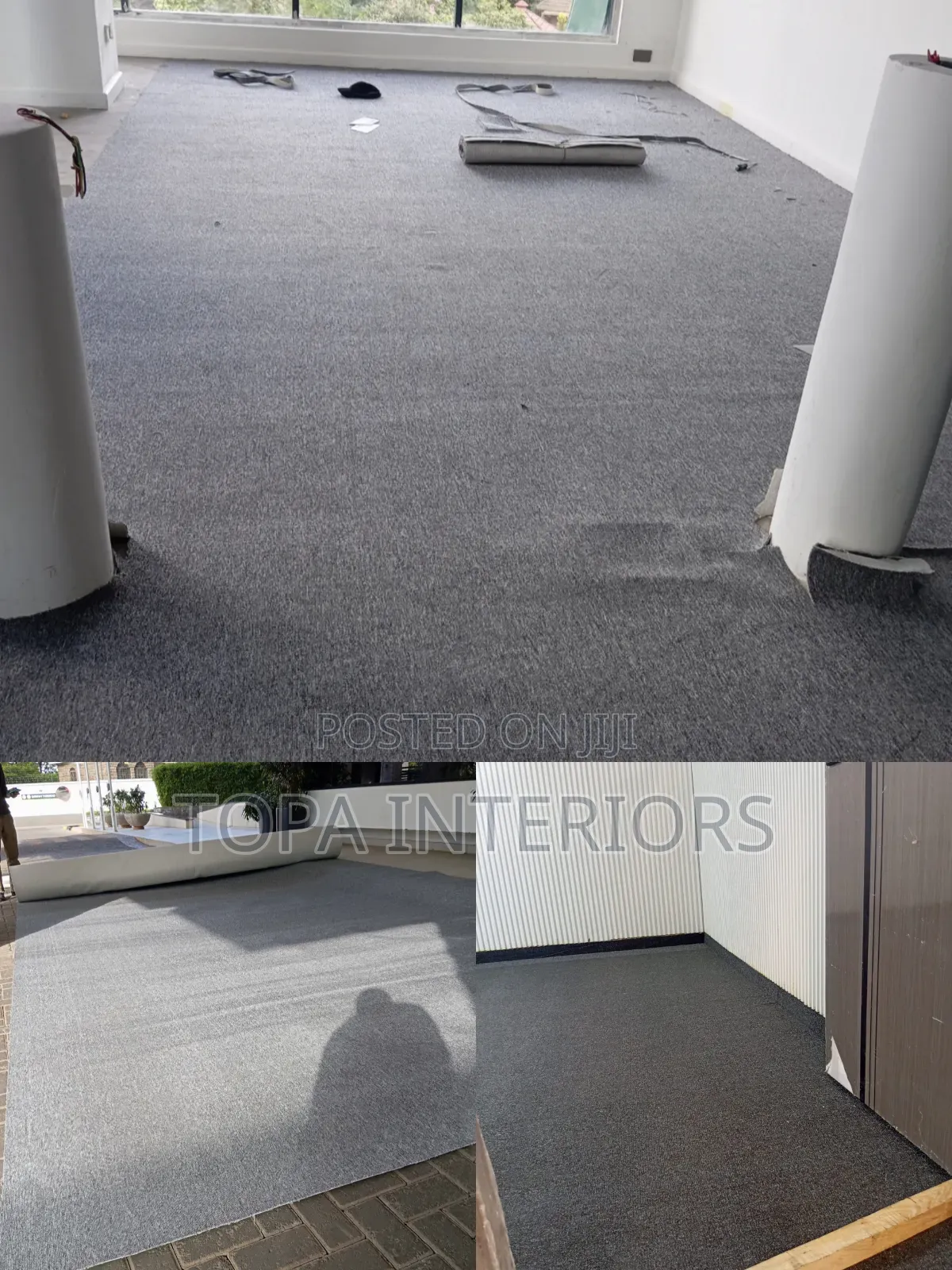 Grey Office Floor Carpets for Wall to Wall Floor Insulation