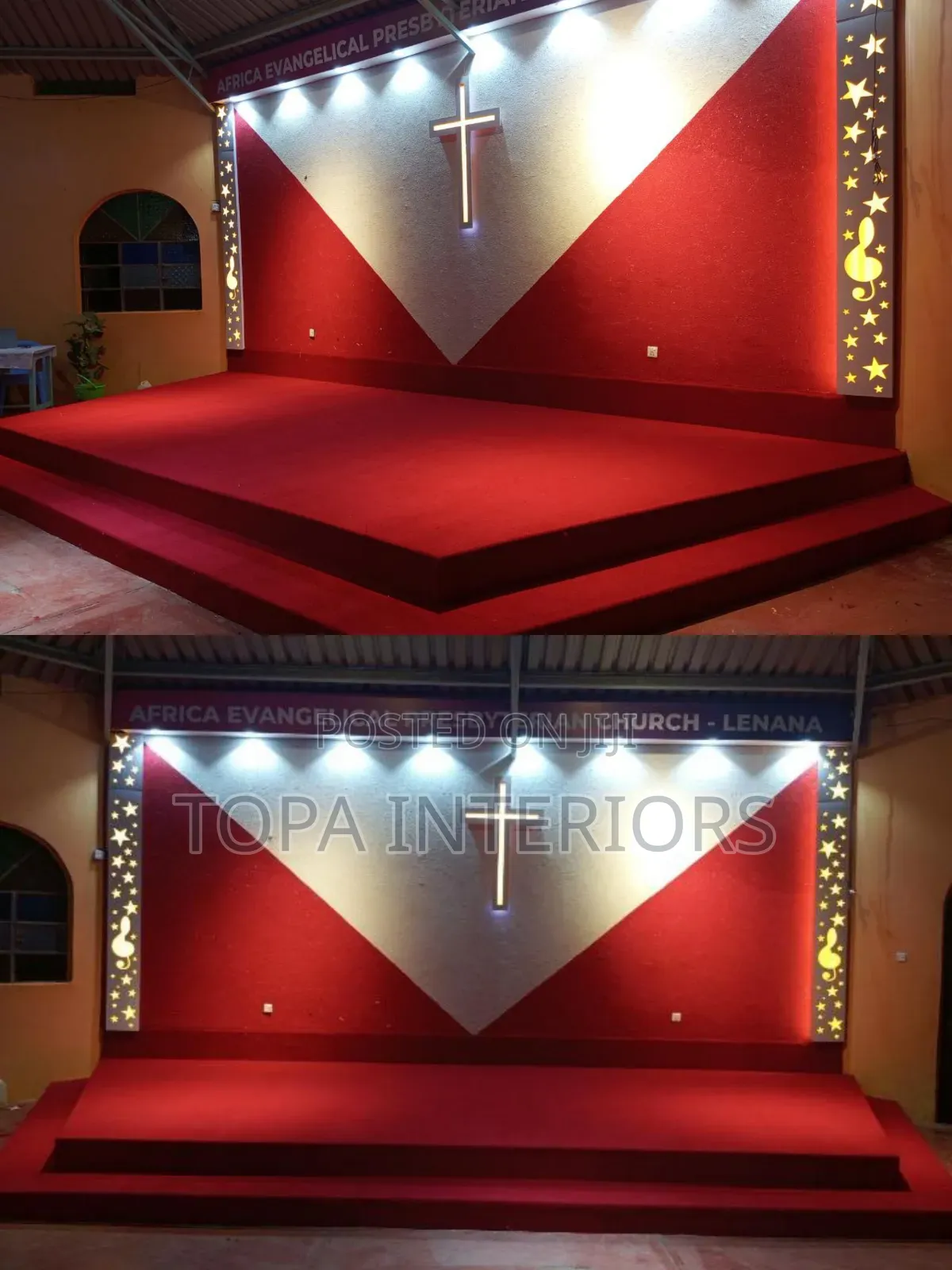 Premium Luxurious Look Red Floor Carpets for Altar Decoration