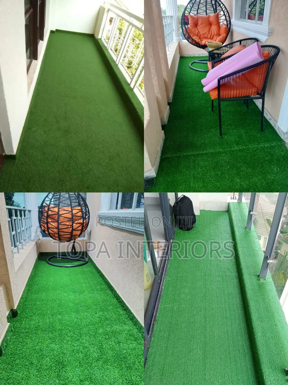 Durable Outdoor Spaces Artificial Green Grass Carpets Installation