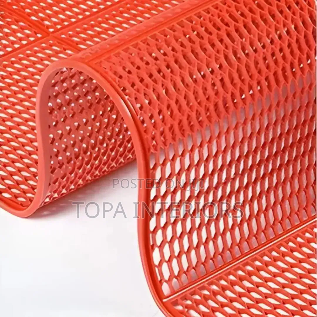 Red Hollow Antislip Floor Mats