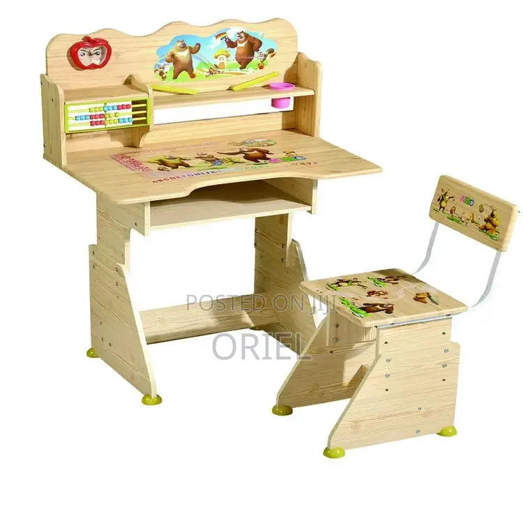 Office Desk : Study Wooden Kid's Desk and Chair Set