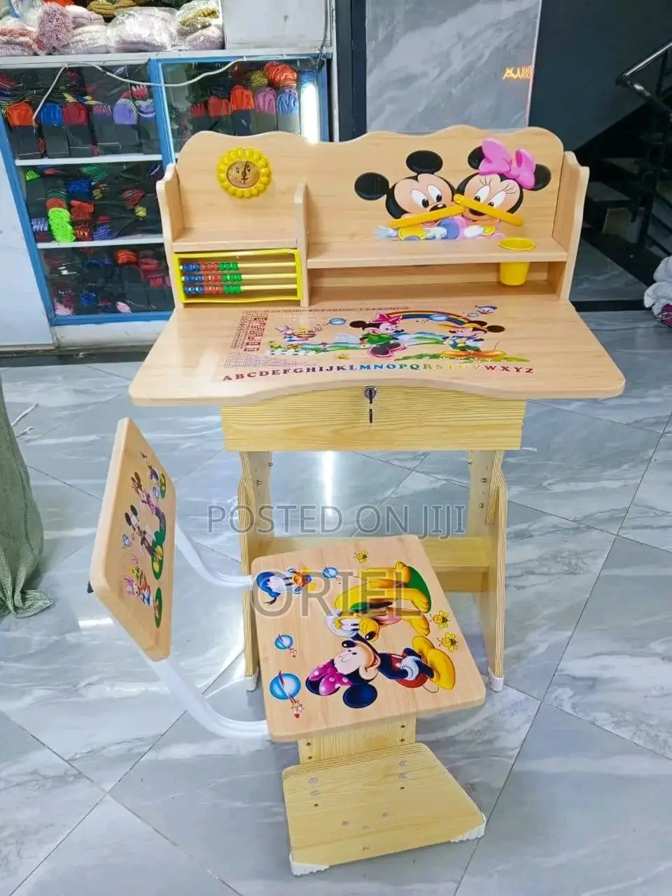 Office Desk : Study Wooden Kid's Desk and Chair Set