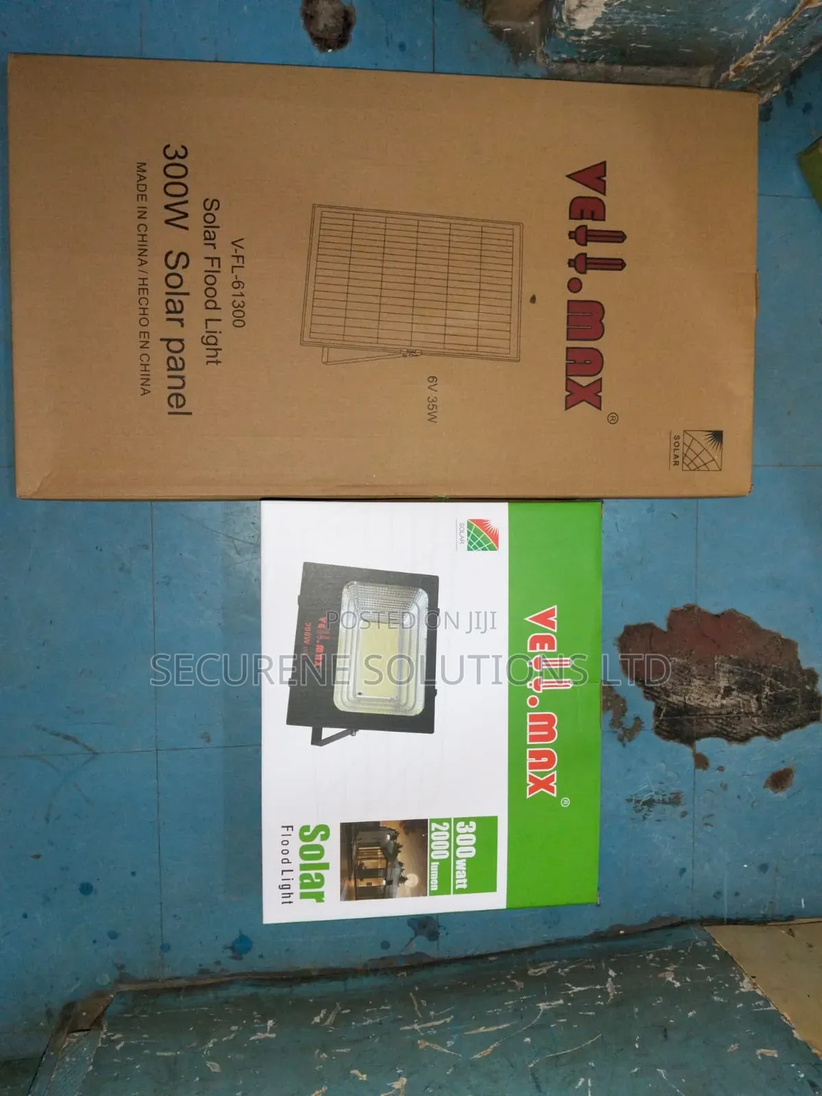 Vellmax 300W Solar Flood Light Kit, Featuring a 6V 35W Solar Panel
