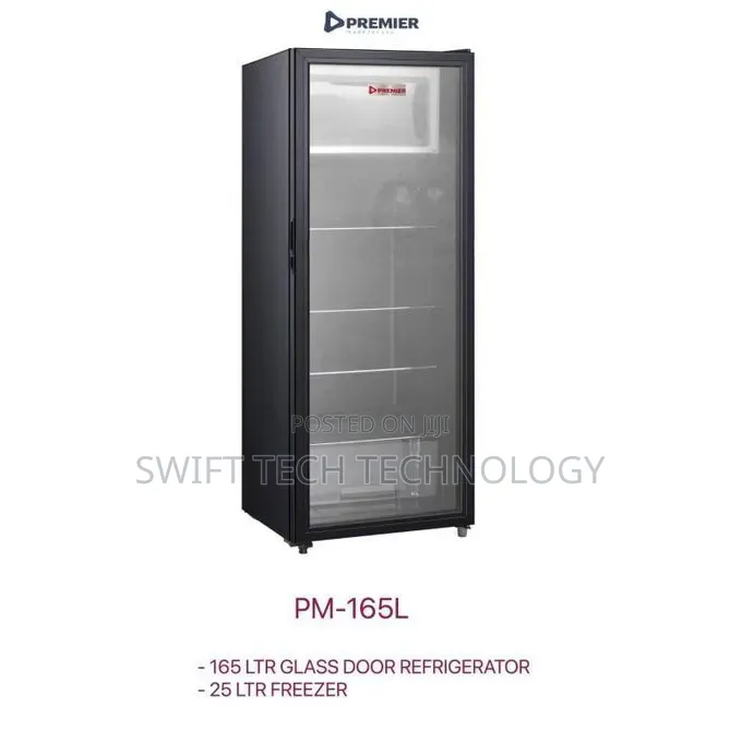 Premier 165 Liters Display Fridge With Glass Door