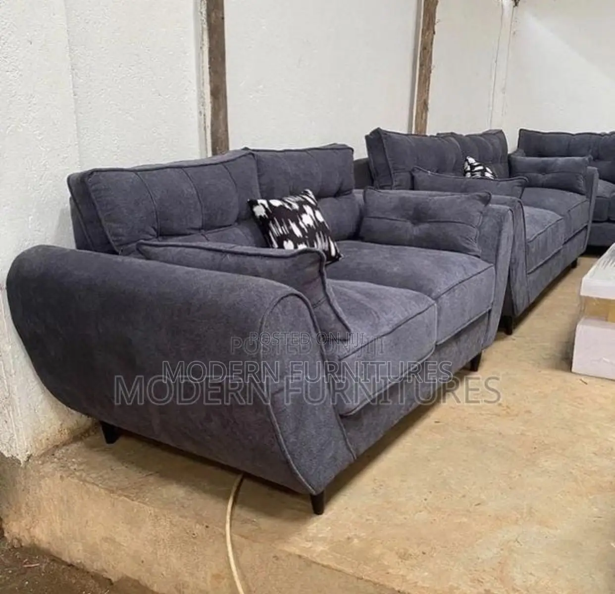 Monarch Dark Grey, Beautiful,Buttery 5 Seater Sofa