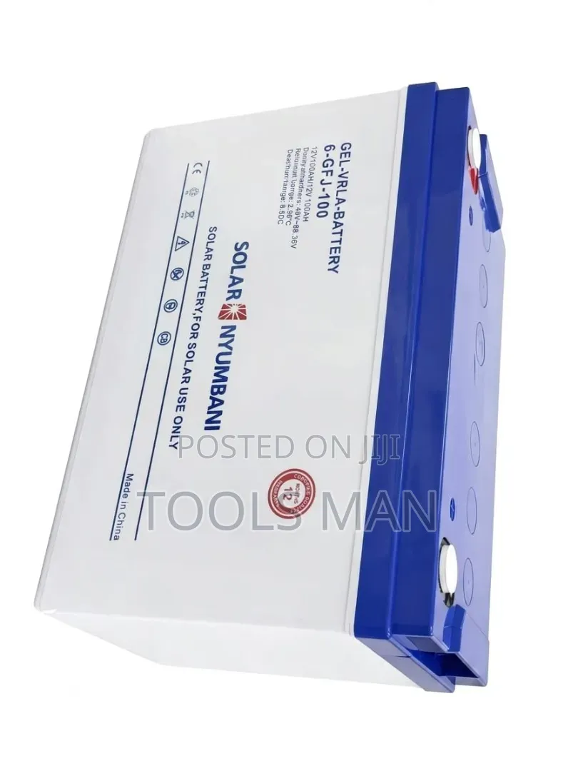 Solar Nyumbani 12V 100Ah Gel VRLA Deep Cycle Solar Battery.