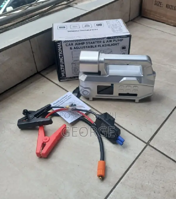 High Power Digital Jump Starter Compressor and Adjustable Flash Light