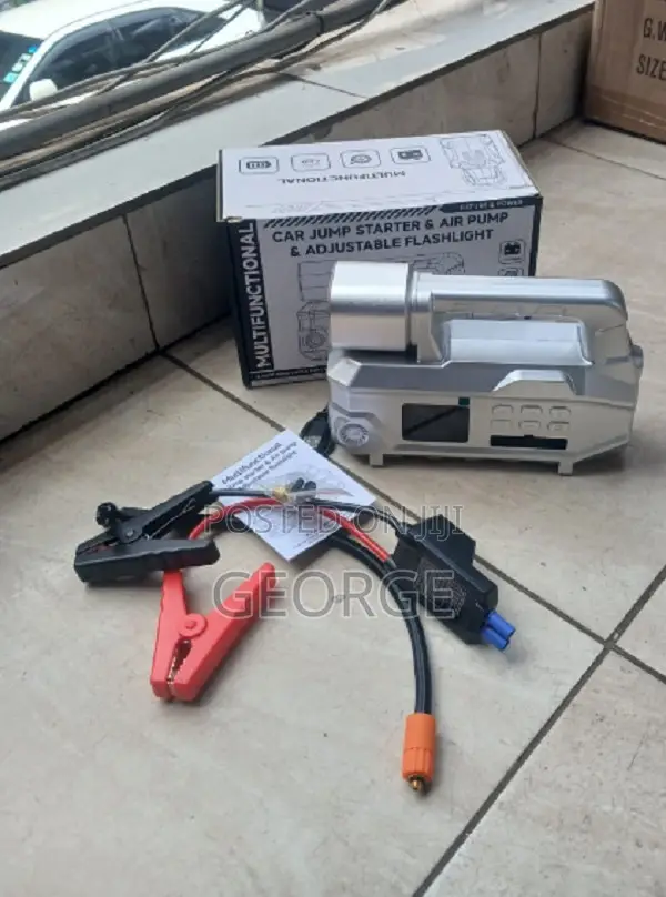 High Power Digital Jump Starter Compressor and Adjustable Flash Light