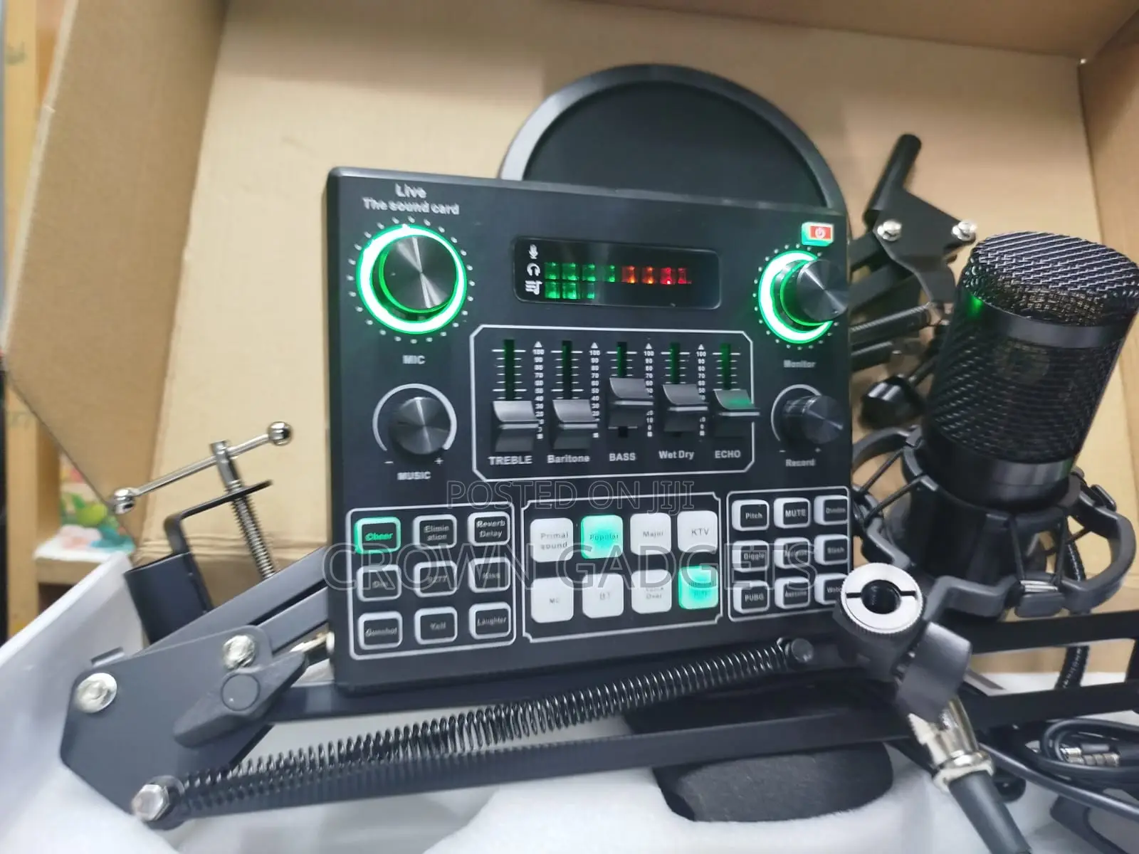 BM800 Condenser Microphone With V9 Live Sound Card Kit