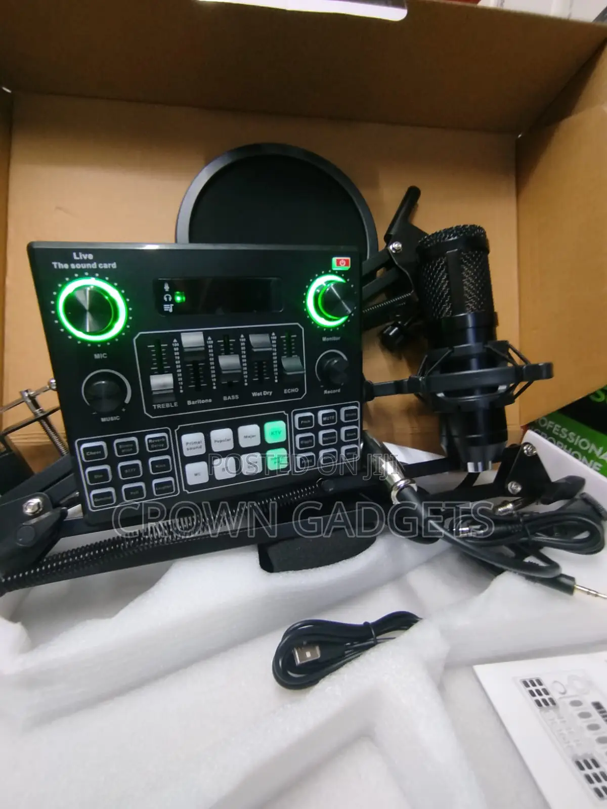 BM800 Podcast Mic With V9 Live Streaming Sound Card